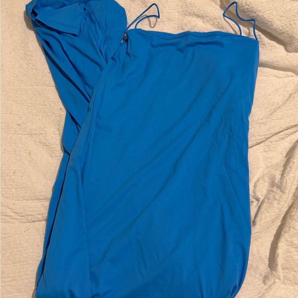 Amazon Bright Blue Spaghetti Strap Dress